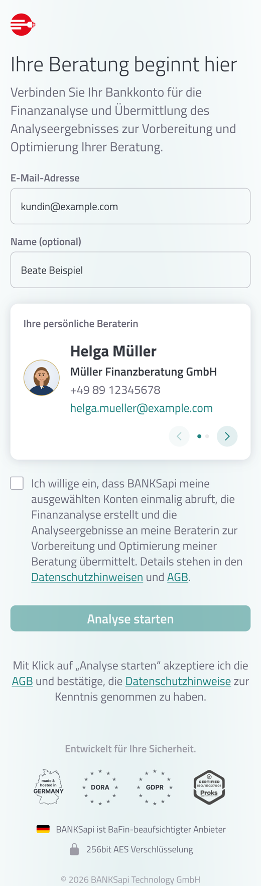 Schritt 1 — Onboarding